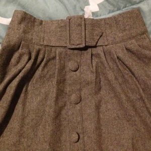 Modcloth Brown Wool Blend Skirt, XS